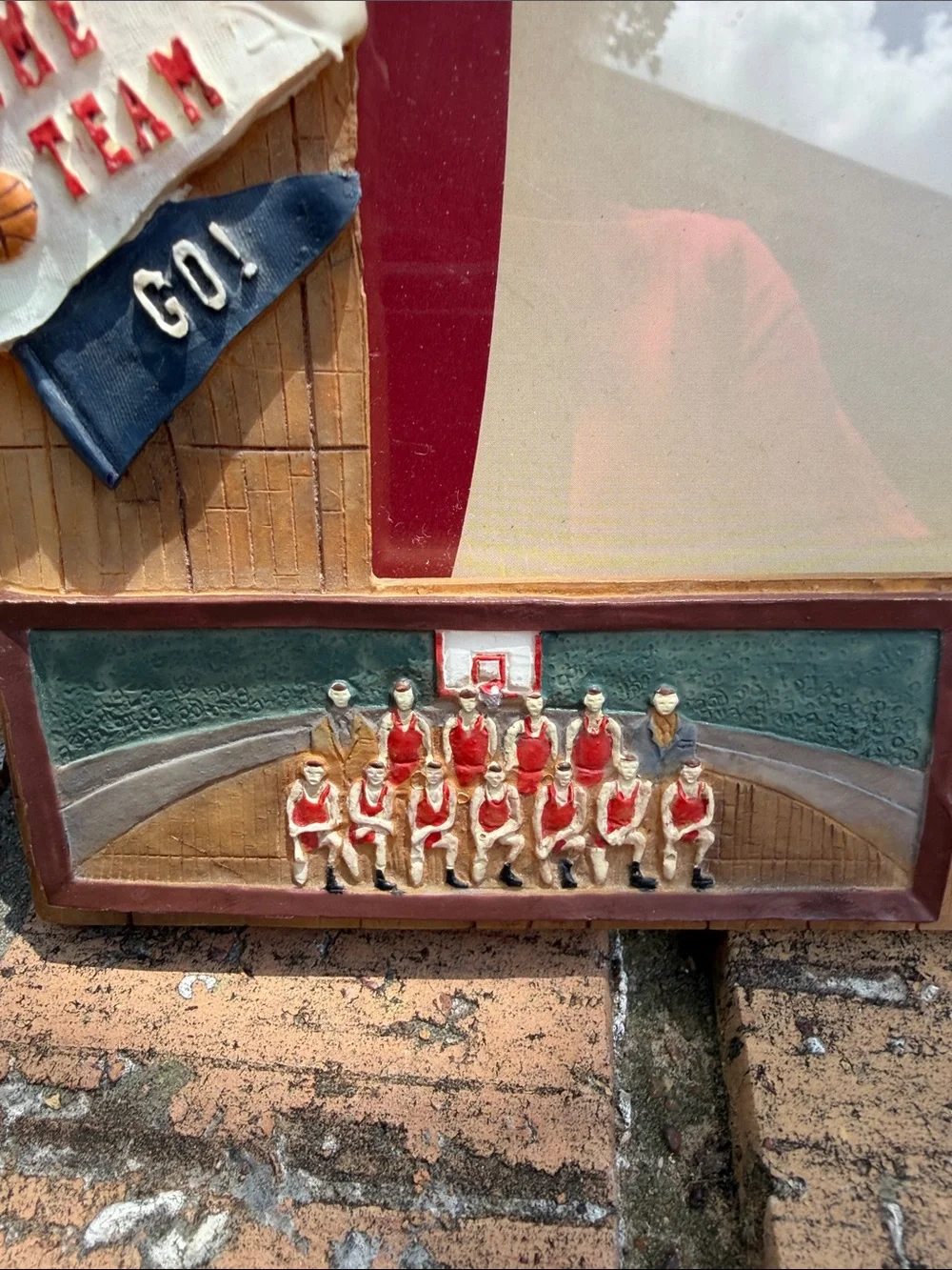 Russ Berrie 3D Hand Painted Resin basketball-themed 5X7 Picture Frame